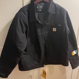Carhartt Duck Detroit Jacket - Black - Size Large - Brand New with Tags (OJ3828)